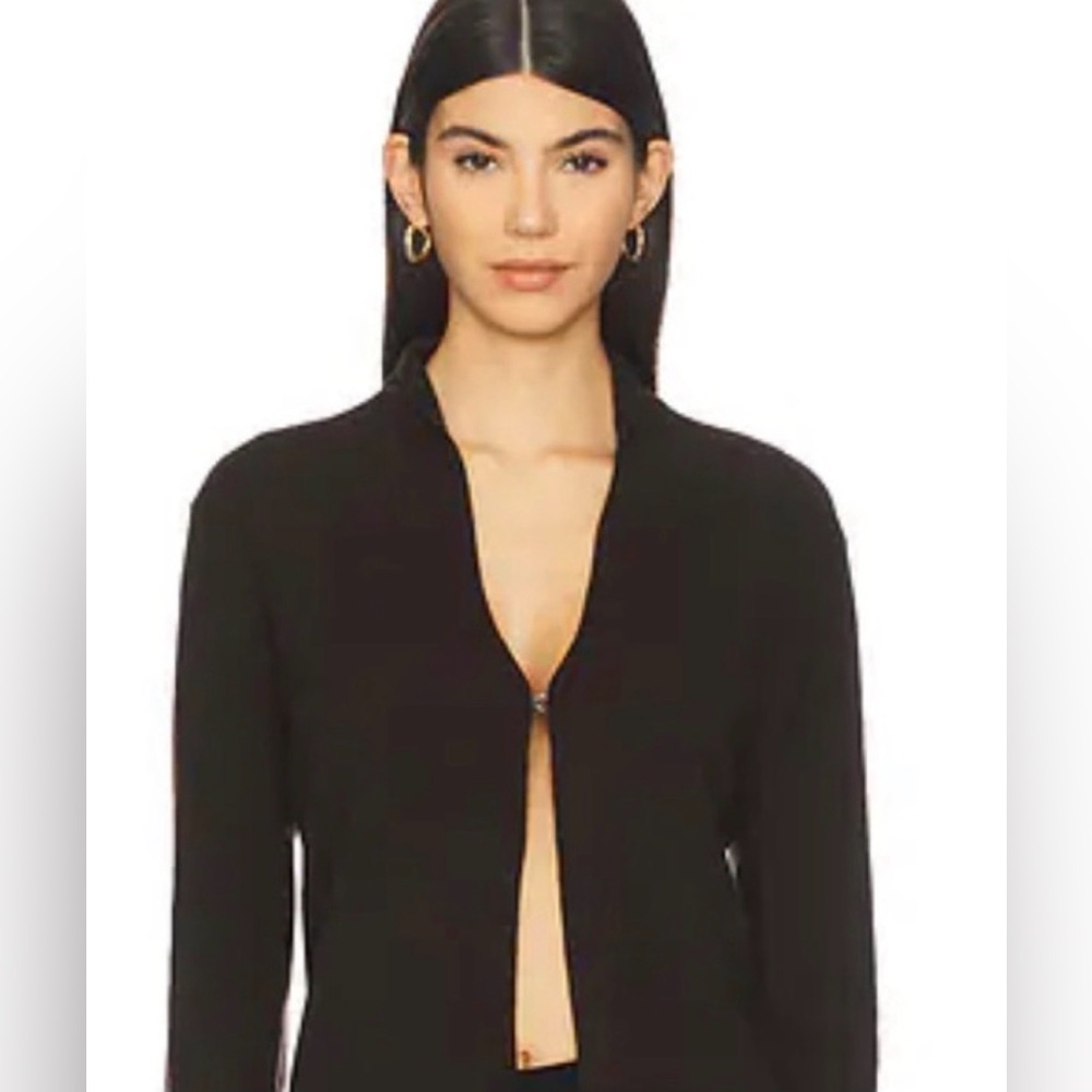 Rachel Zoe Black Open Front Cardigan